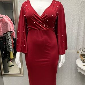 Burgundy dress